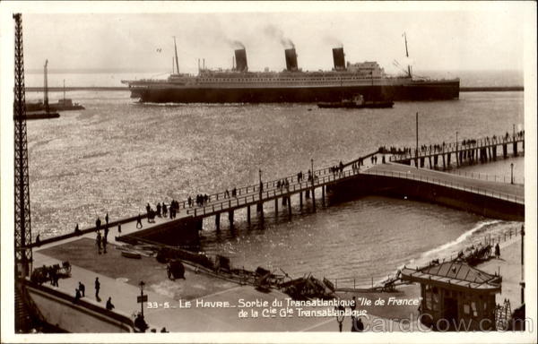 Le Havre Sortie Du Transatlantique Boats, Ships