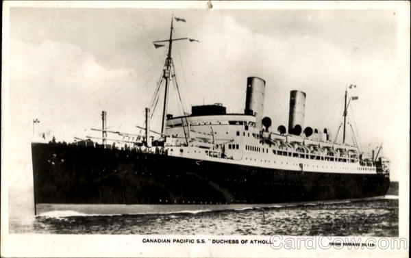 Canadian Pacific S. S. Duchess Of Atholl Boats, Ships
