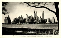 Manhattan Island View From Governor's Island New York City, NY Postcard Postcard
