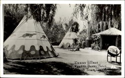Indian Village, Ghost Town Buena Park, CA Knott's Berry Farm Postcard Postcard