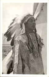 Chief Max Big Man, Crow Agency Mont Postcard