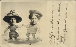 Comic Beach Photo Postcard