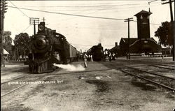 Union Station - No. 5 Pulling Out Fremont, NE Postcard Postcard