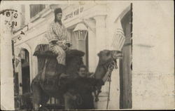 Men on Camel 1904 St. Louis Worlds Fair Postcard Postcard