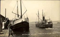 Shipping Scene, Marshfield Postcard