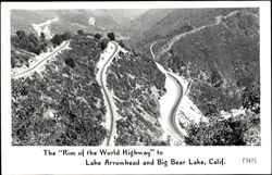 The Rim Of The World Highway To Lake Arrowhead And Big Bear Lake Postcard