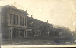 Main Street, Hardware Store Postcard