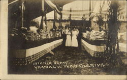 Interior Scene Vandalia Corn Carnival Postcard