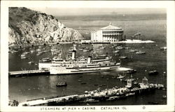 Steamers At Pier, Casino Postcard