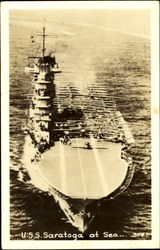 USS Saratoga Aircraft Carier Postcard