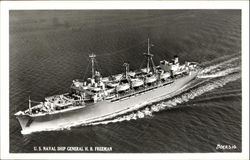 U. S. Naval Ship General H. B. Freeman Postcard