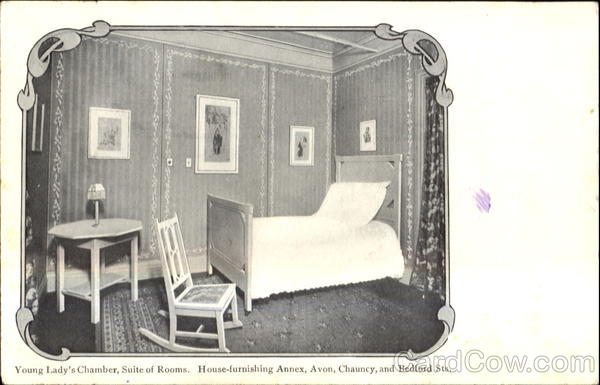 Young Lady's Chamber Suite Of Rooms Jordan Marsh Series Boston Massachusetts