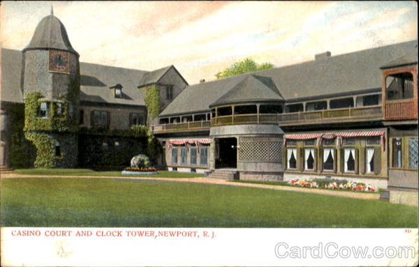 Casino Court And Clock Tower Newport Rhode Island