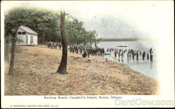 Bathing Beach, Campbell's Island Moline Illinois