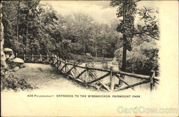Entrance To The Wissahickon, Fairmount Park Philadelphia Pennsylvania