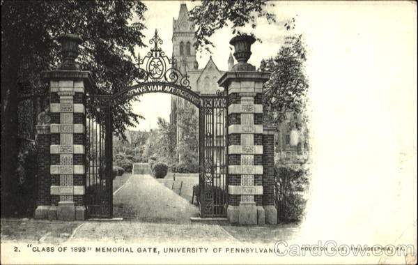 Class Of 1893 Memorial Gate, University Of Pennsylvania, Houston Club Philadelphia