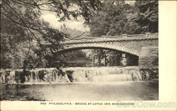 Bridge At Lotus Inn, Wissahickon Philadelphia Pennsylvania