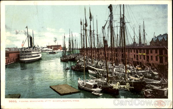 Fishing Schooners At T Wharf Boston Massachusetts