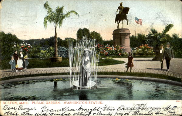 Washington Statue, Public Garden Boston Massachusetts
