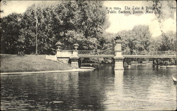 The Lake & Bridge, Public Garden Boston Massachusetts