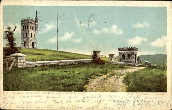 Soldiers Monument Memorial Park Winsted Connecticut