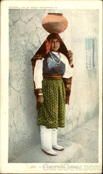 A Woman Of Isleta Pueblo Colorado