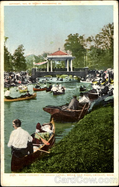 Band Concert On Grand Canal, Belle Isle Park Detroit Michigan