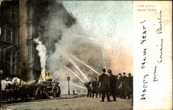 Fire Scene Postcard