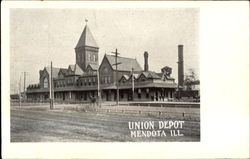 Union Depot Mendota, IL Postcard Postcard