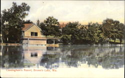 Cunningham's Resort Browns Lake, WI Postcard Postcard