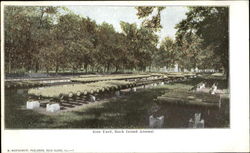 Gun Yard Rock Island Arsenal Postcard