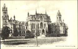 College Hall University Of Pennsylvania, Houston Club Postcard