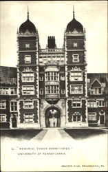 Memorial Tower Dormitories University Of Pennsylvania, Houston Club Postcard