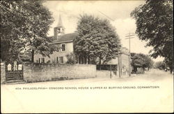 Concord School House & Upper Ax Burying Ground Germantown Postcard