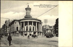 Merchant's Old Stock Exchange, 3D and Dock Streets Postcard