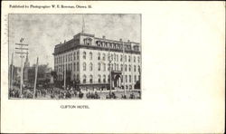 Clifton Hotel Ottawa, IL Postcard Postcard