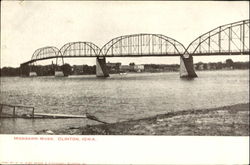 Mississippi River Clinton, IA Postcard Postcard