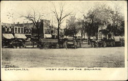 West Side Of The Square Canton, IL Postcard Postcard