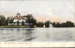 Oak Park Resort Browns Lake, WI Postcard Postcard