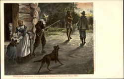 The Greeting Of Samoset Postcard