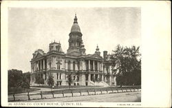 Adams Co. Court House Quincy, IL Postcard Postcard