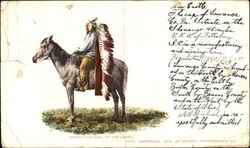 Pretty-Old-Man Of The Crown Native Americana Postcard Postcard
