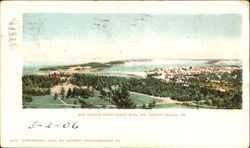 Bar Harbor From Great Hill, Mt. Desert Island Postcard