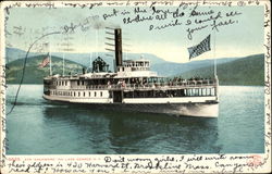 Str. Sagamore On Lake George New York Steamers Postcard Postcard