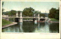 Lake And Bridge Public Gardens Postcard