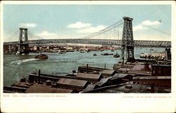 New York And Williamsburg Bridge Postcard