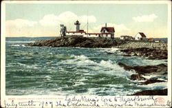 Eastern Point Light Gloucester Postcard