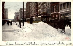 Winter Blockade In New York Postcard