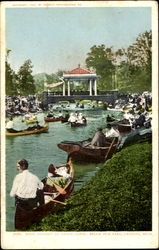 Band Concert On Grand Canal, Belle Isle Park Postcard