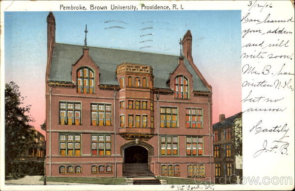Pembroke Brown University Providence Rhode Island